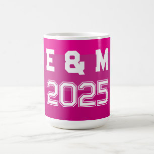 Caneca De Café "Monograma personalizável e anos