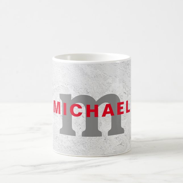 Caneca De Café Monograma profissional inicial adicione seu nome (Centro)