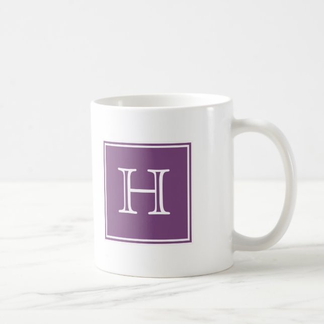 Caneca De Café Monograma Púrpura (Direita)