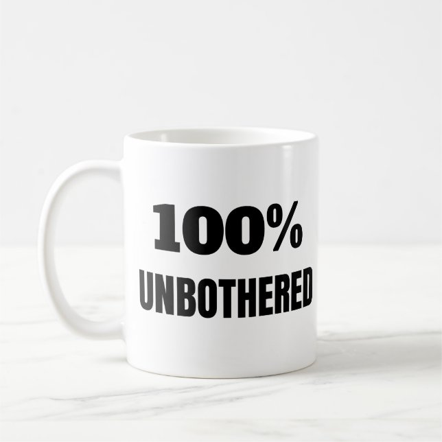 Caneca De Café Monograma Sassy Quote 100% sem incomodar (Esquerda)
