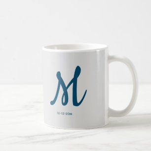 Caneca De Café monograma simples personalizado adicione seu nome