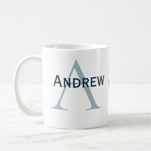 Caneca De Café monograma simples personalizado para equipe do noi