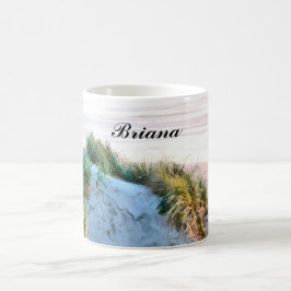 Caneca De Café Monograma Sunset em Florence Oregon Dunes