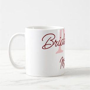 Caneca De Café monograma tribo da noiva vermelho simples churrasc