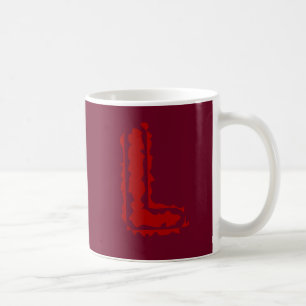 Caneca De Café Monograma vermelho assustador