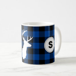 Caneca De Café Monograma Xadrez Buffalo Lumberjack Elk