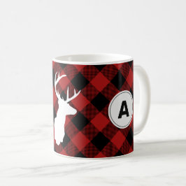Caneca De Café Monograma Xadrez Buffalo Lumberjack Elk