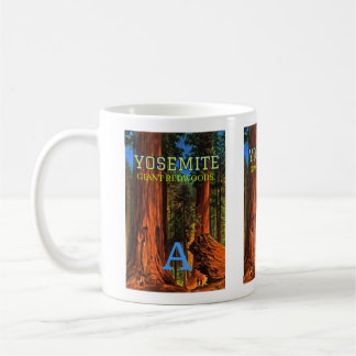 Caneca De Café Monograma Yosemite Valley, California Giant Redwoo