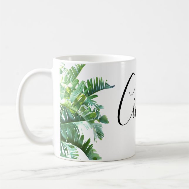 Caneca De Café monogrammed conhecido personalizado demasiado (Esquerda)