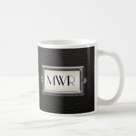 Caneca De Café Monogrammed - Letra Executive Men Personalizada