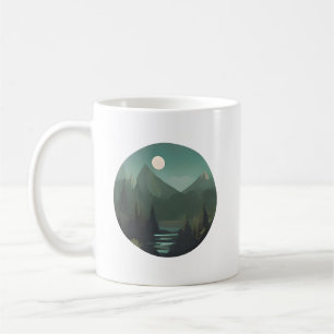 Caneca De Café Mononlit Picos: Uma Cena de Natureza Selvagem Notu