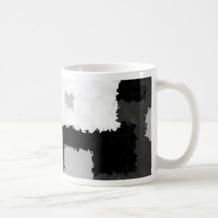 Caneca De Café Monótonos no cinza, no preto & no branco