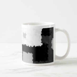 Caneca De Café Monótonos no cinza, no preto & no branco