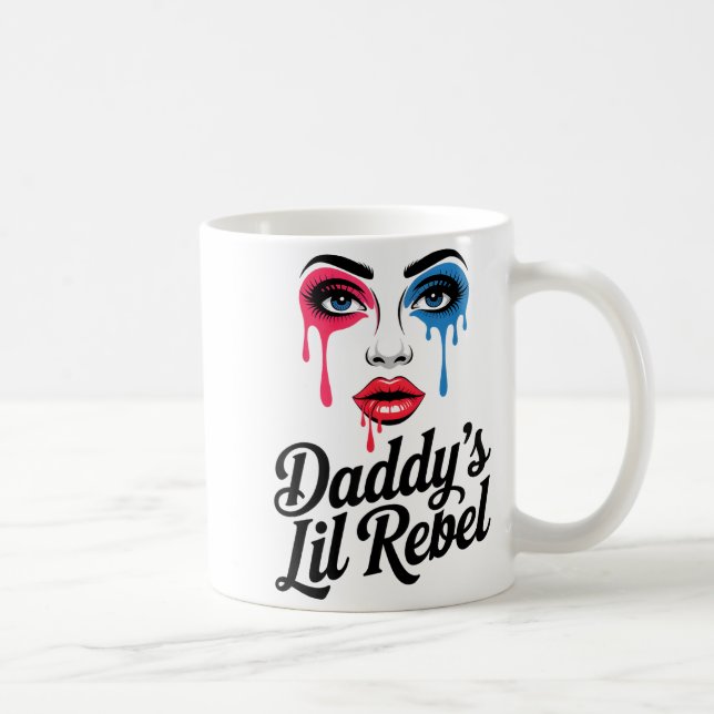 Caneca De Café Monster Halloween Great For Daddys Little Rebel Cu (Direita)