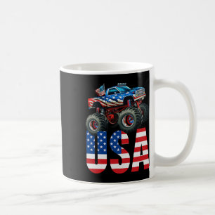 Caneca De Café Monster Truck American Flag 4 de julho Corrida Ame
