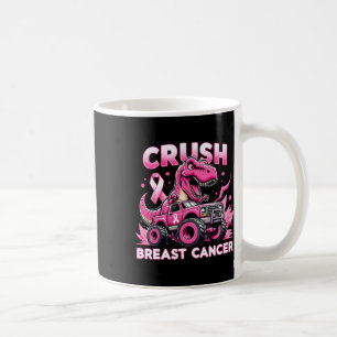 Caneca De Café Monster Truck Crush Apoio ao cancer de mama Squad