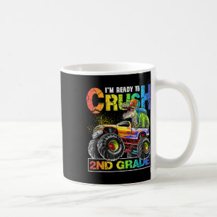 Caneca De Café Monster Truck Crush segundo Grau Dinossauro Novame