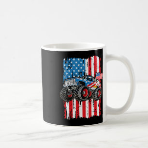 Caneca De Café Monster Truck Usa Flag Patriotic Boys Men 4th Of J