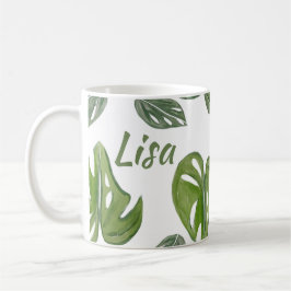 Caneca De Café Monstera Adansonii Leaf Bridal
