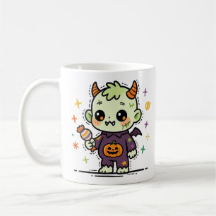 Caneca De Café Monstrinhos Fofos de Halloween para Crianças