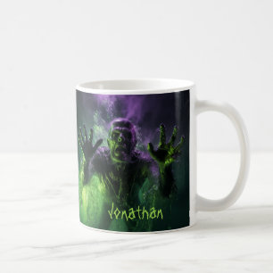 Caneca De Café Monstro Assustador Personalizado No Halloween Do H