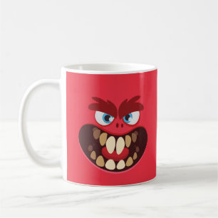 Caneca De Café Monstro bonito para crianças design vermelho