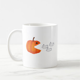 Caneca De Café Monstro da Abóbora vs Fantasmas - Halloween Louco!