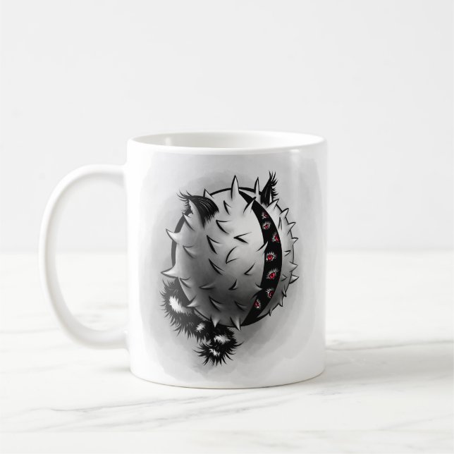 Caneca De Café Monstro da Fantasia Dark de Arte Horror (Esquerda)