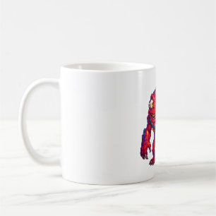 Caneca De Café Monstro de Bala de Neon