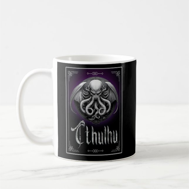 Caneca De Café Monstro de horror do Halloween de Cthulhu (Esquerda)