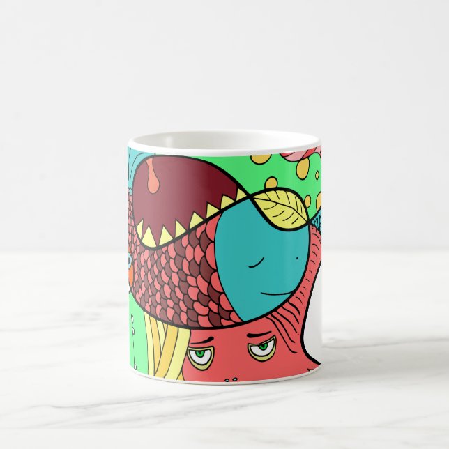 Caneca De Café Monstro do Doodle (Centro)