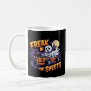 CANECA DE CAFÉ MONSTRO DO HALLOWEEN NA LENÇOL