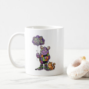 Caneca De Café Monstro Fofo Com Balão