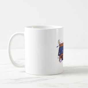 Caneca De Café Monstro Fofo Debaixo da Cama Arte Infantil de Hall
