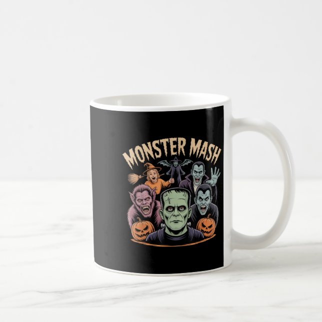 Caneca De Café Monstro Mash Cole Monstros do Halloween Derrame Ho (Direita)