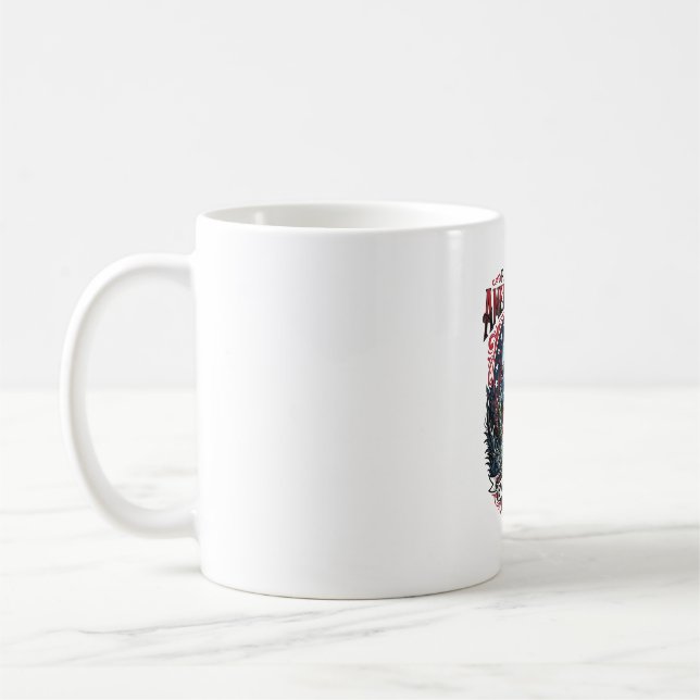 Caneca De Café Monstro Patriótico do Pântano Horror Old Glory P (Esquerda)