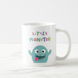 Caneca De Café Monstro pequeno engraçado verde da hortelã