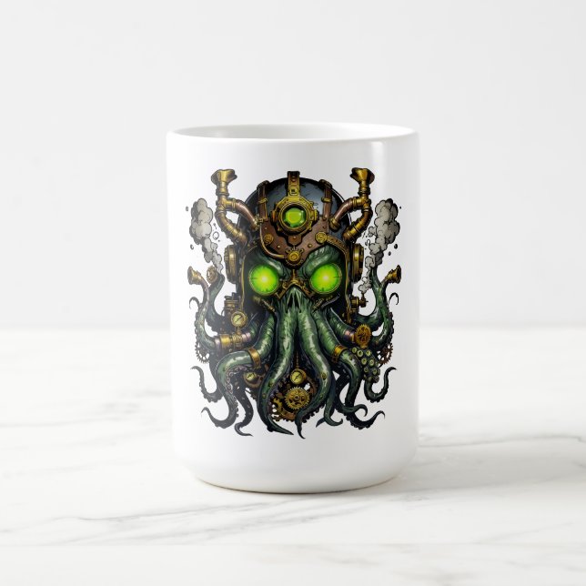 Caneca De Café monstro Steampunk Cthulhu (Centro)
