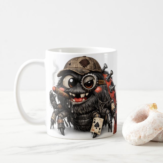 Caneca De Café Monstro Tanque (Com Donut)