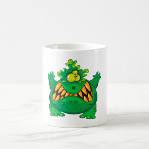 Caneca De Café Monstro Verde Louco