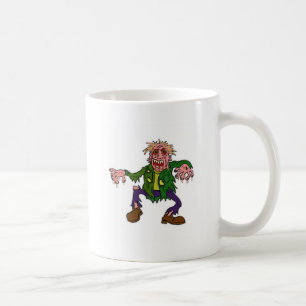 Caneca De Café Monstro Zumbi Verde de Halloween