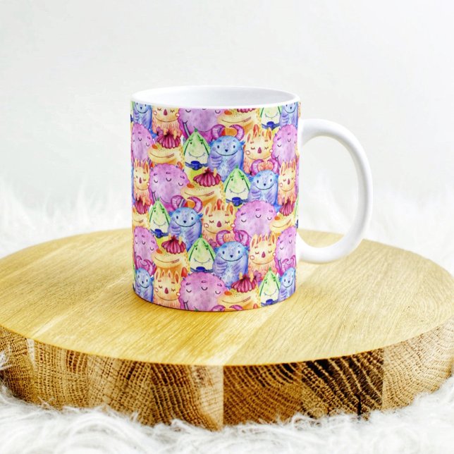 Caneca De Café Monstros de Cores Aquáticas Cujas (Criador carregado)