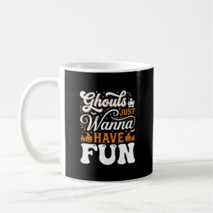Caneca De Café Monstros de Halloween Só Querem se Divertir Design