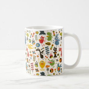 Caneca De Café Monstros Felizes