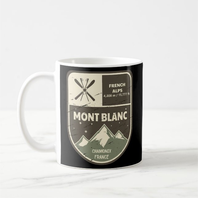 Caneca De Café Mont Blanc French Alps Chamonix França (Esquerda)