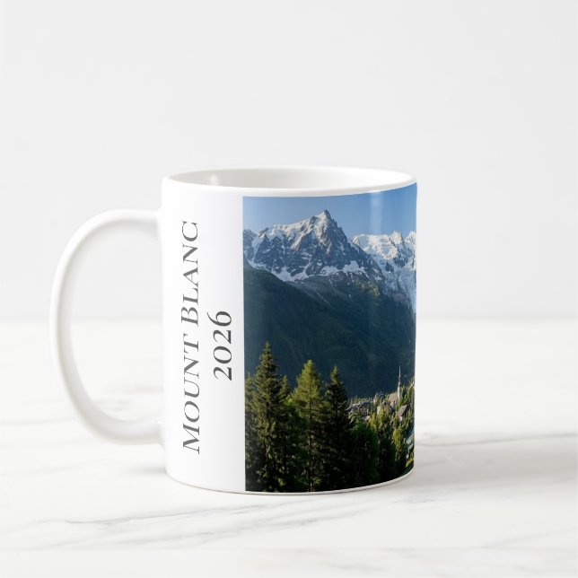 Caneca De Café Mont Blanc French Alps Chamonix Mountain Peak (Esquerda)