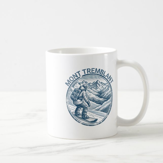 Caneca De Café Mont Tremblant Canadá Snowboard Snowboard (Direita)