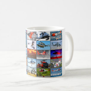 CANECA DE CAFÉ "MONTAGEM" DA AVIAÇÃO DE RESGATE DOS EUA