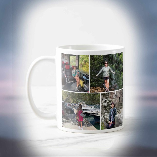 Caneca De Café Montagem de quatro fotos (Criador carregado)