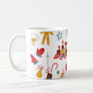 Caneca De Café Montagem de Vintagem de Neve.